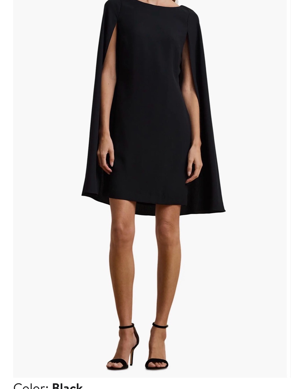 Capelet cocktail dress